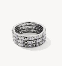 Load image into Gallery viewer, KENDRA SCOTT Fate Siver Ring Set of 3 9608806858 SZ 8