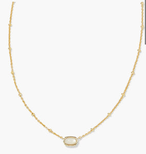 KENDRA SCOTT Mini Elisa Gold Satellite Short Pendant Necklace in Ivory  9608861986