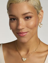 Load image into Gallery viewer, KENDRA SCOTT Ari Heart Statement Gold Drop Earrings 9608890722