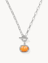 Load image into Gallery viewer, KENDRA SCOTT Pumpkin Silver Link and Chain Necklace 9608880873