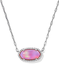 Load image into Gallery viewer, KENDRA SCOTT Elisa Pave Frame Silver Short Pendant Necklace 9608890933
