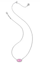Load image into Gallery viewer, KENDRA SCOTT Elisa Pave Frame Silver Short Pendant Necklace 9608890933