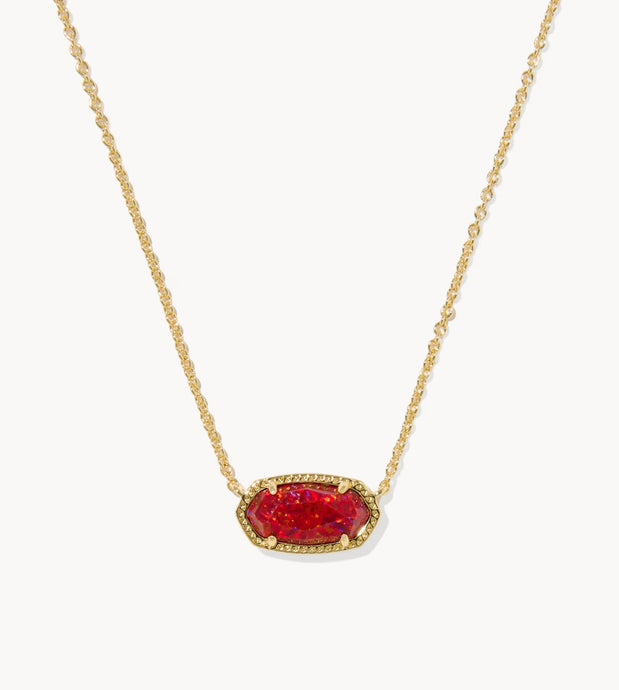 KENDRA SCOTT ELISA NECKLACE GOLD RED KYOCERA OPAL 9608802375