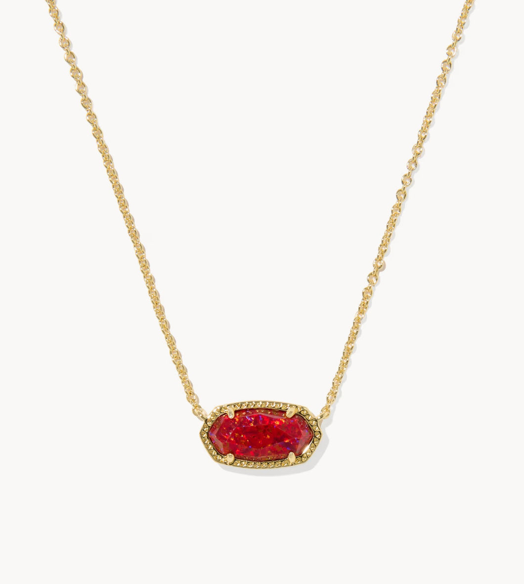 KENDRA SCOTT ELISA NECKLACE GOLD RED KYOCERA OPAL 9608802375