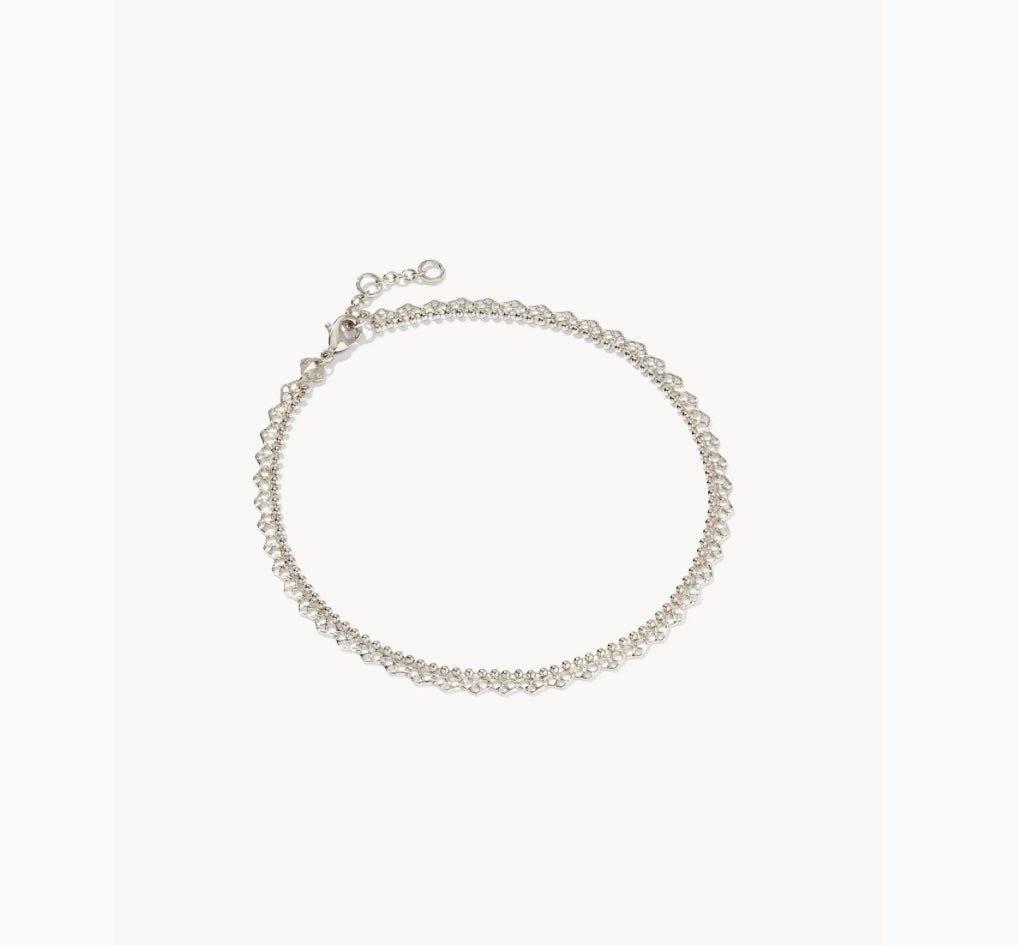 KENDRA SCOTT Mallory Rose Silver Anklet 9608879173