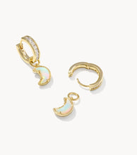 Load image into Gallery viewer, KENDRA SCOTT Moon Gold Convertible Huggie Earrings 9608880670