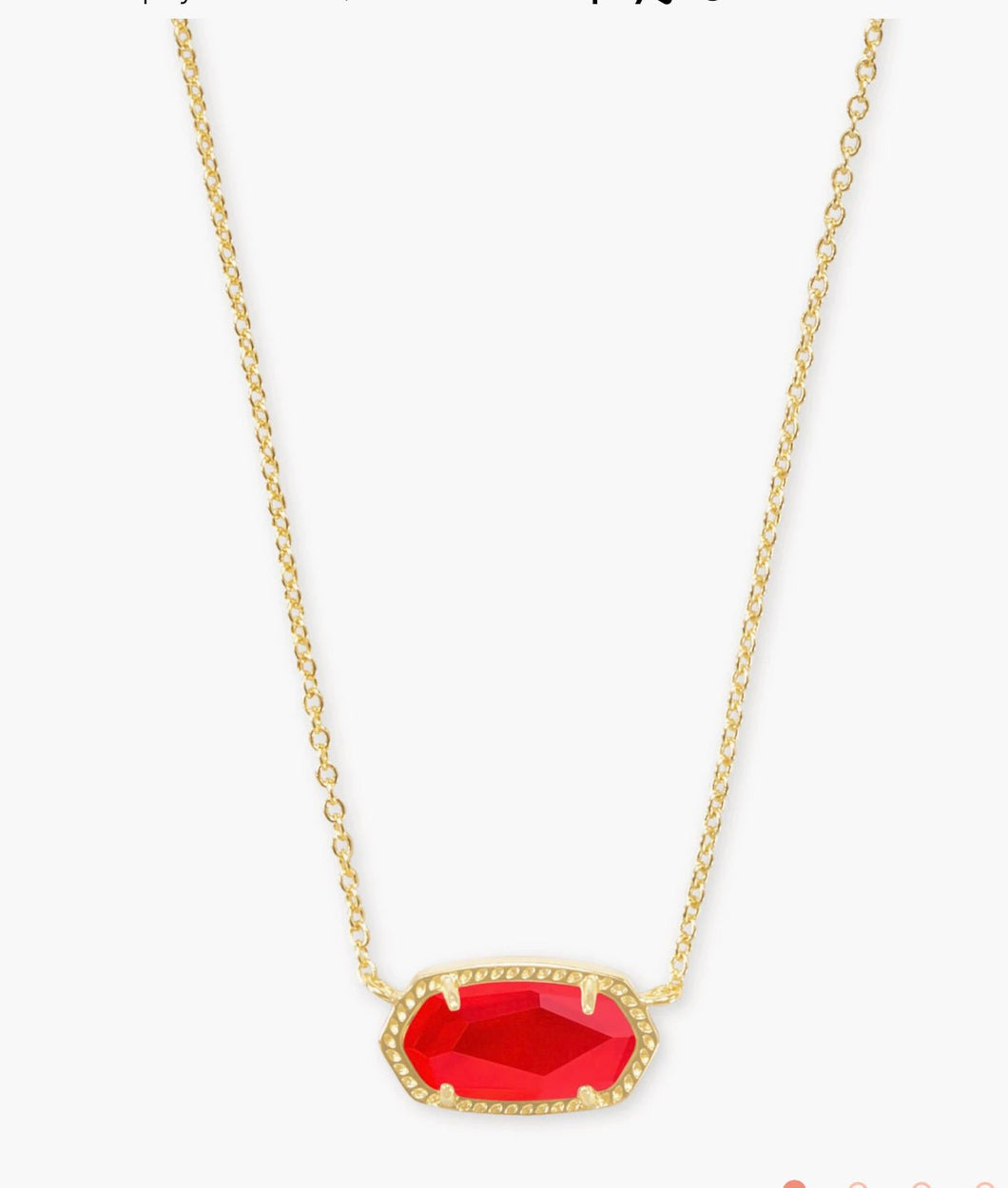 Kendra Scott-Elisa Gold Pendant Necklace in Red Illusion 9608862280