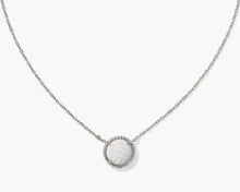 Load image into Gallery viewer, KENDRA SCOTT Volleyball Silver Short Necklace in White Mother-of-Pearl 9608866431