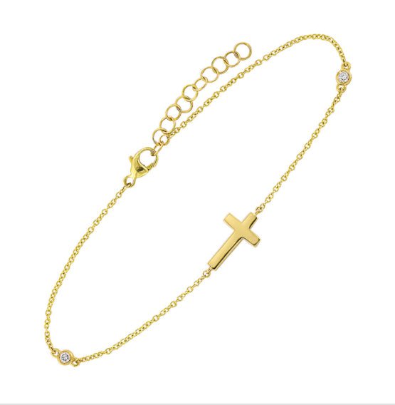 14K YG DIAMOND BRACELET BCT06940-4YB