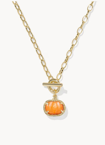 KENDRA SCOTT Pumpkin Gold Link and Chain Necklace 9608880812
