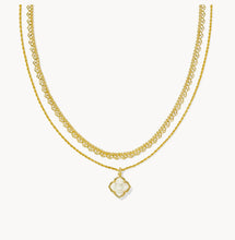 Load image into Gallery viewer, KENDRA SCOTT Mallory Rose Gold Multi Strand Necklace Gold Ivory Mop 9608867941