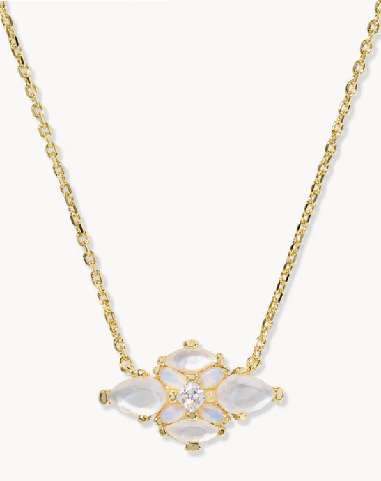 KENDRA SCOTT Abbie Gold Crystal Short Pendant Necklace 9608886942