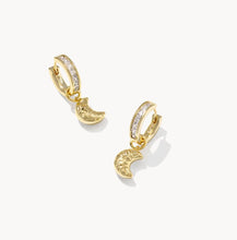 Load image into Gallery viewer, KENDRA SCOTT Moon Gold Convertible Huggie Earrings 9608880670