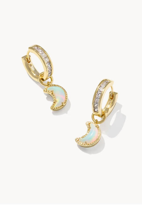 KENDRA SCOTT Moon Gold Convertible Huggie Earrings 9608880670