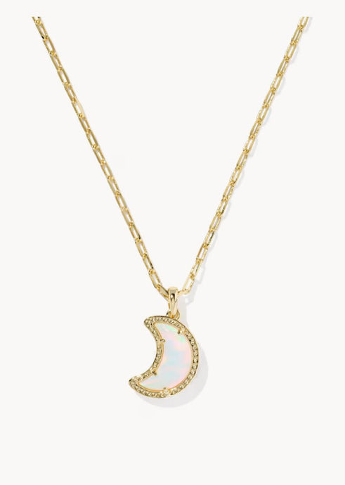KENDRA SCOTT Moon Gold Short Pendant Necklace 9608880774