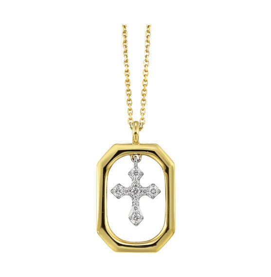 14K YG DIAMOND NECKLACE 
  NK10516-4YWC