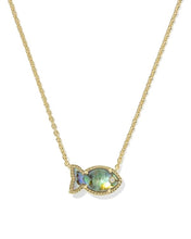 Load image into Gallery viewer, KENDRA SCOTT Parker Fish Gold Short Pendant Necklace 9608894199