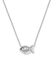 Load image into Gallery viewer, KENDRA SCOTT Parker Fish Silver Short Pendant Necklace 9608898179