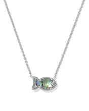 Load image into Gallery viewer, KENDRA SCOTT Parker Fish Silver Short Pendant Necklace 9608898179