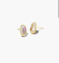 Load image into Gallery viewer, Kendra Scott-Grayson Gold Stud Earrings in Dichroic Glass  9608851120