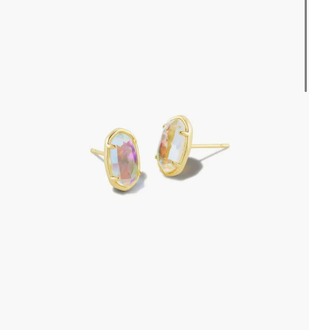 Kendra Scott-Grayson Gold Stud Earrings in Dichroic Glass  9608851120