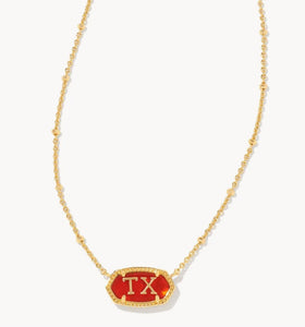 Kendra Scott-Elisa Gold Metal Texas Necklace in Red Illusion 9608853978