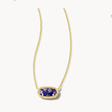 Load image into Gallery viewer, Kendra Scott-Elisa Gold Pendant Necklace in Cobalt Blue Mosaic Glass 9608853027