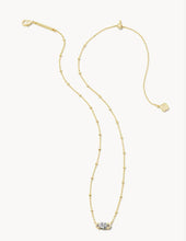 Load image into Gallery viewer, Kendra Scott-Genevieve Gold Satellite Short Pendant Necklace in White Crystal  9608856001