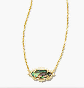Kendra Scott-Genevieve Gold Short Pendant Necklace in Abalone 9608856246