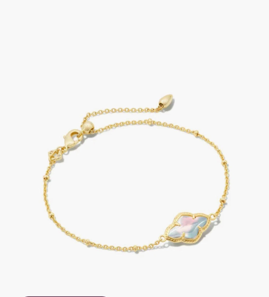 Kendra Scott-Abbie Gold Satellite Chain Bracelet in Dichroic Glass 9608855725