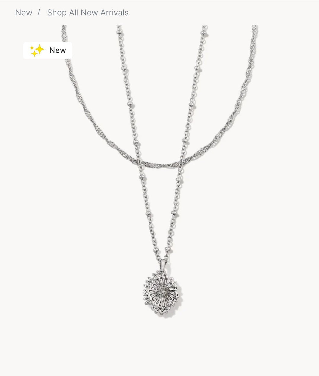 KENDRA SCOTT Brielle Multi Strand Necklace in Silver # 9608851198