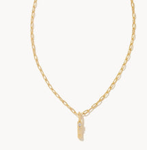 Load image into Gallery viewer, Kendra Scott-Crystal Letter I Gold Short Pendant Necklace in White Crystal 9608856820
