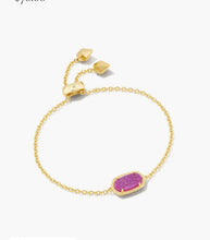 Load image into Gallery viewer, Kendra Scott-Elaina Gold Delicate Chain Bracelet in Mulberry Drusy 9608803731