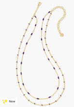 Load image into Gallery viewer, KENDRA SCOTT Dottie Gold Multi Strand Necklace in Amethyst # 9608853938