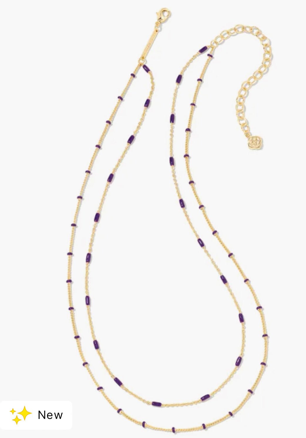 KENDRA SCOTT Dottie Gold Multi Strand Necklace in Amethyst # 9608853938