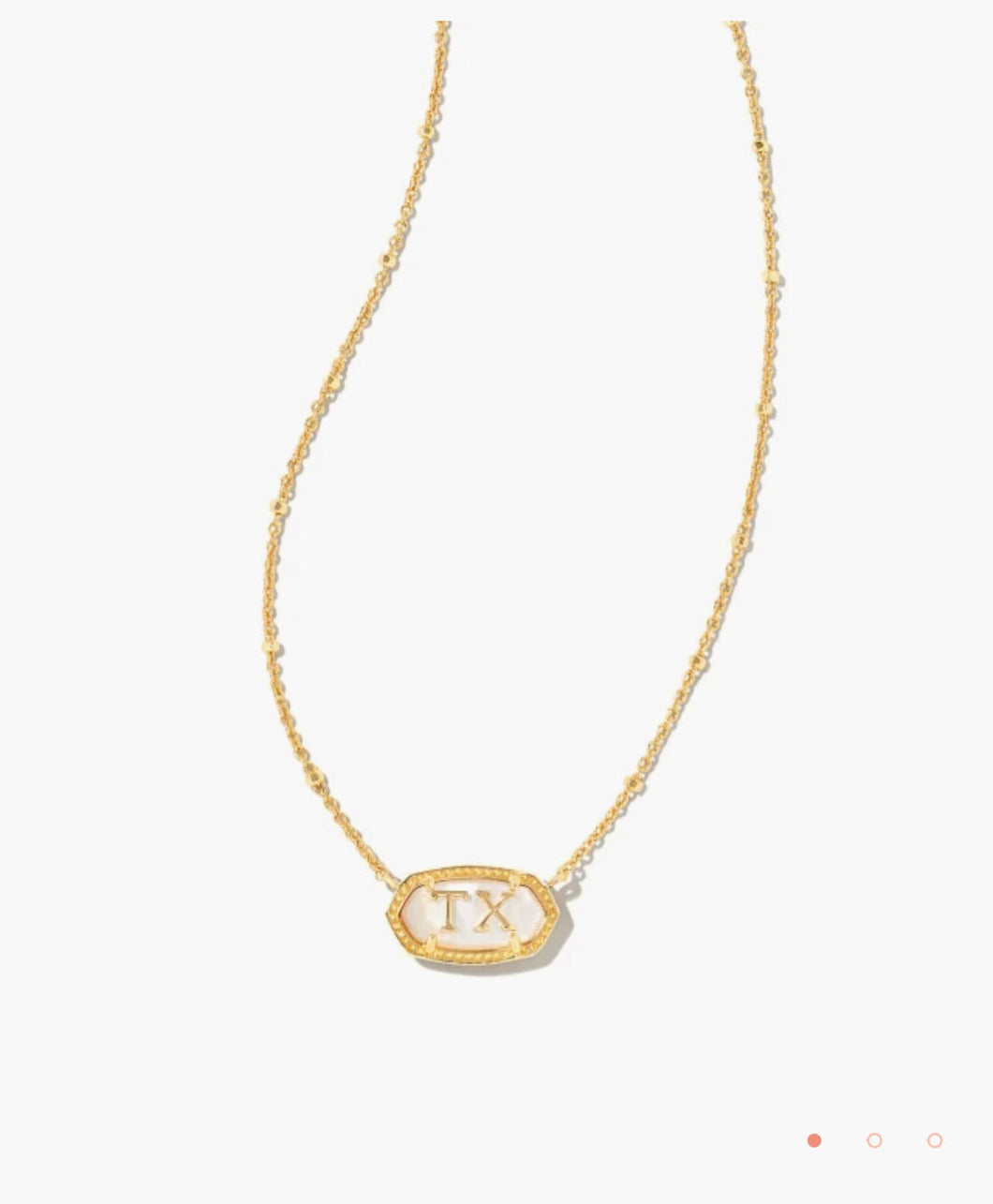 Kendra Scott-Elisa Gold Texas Necklace in Ivory Mother-of-Pearl 9608852651