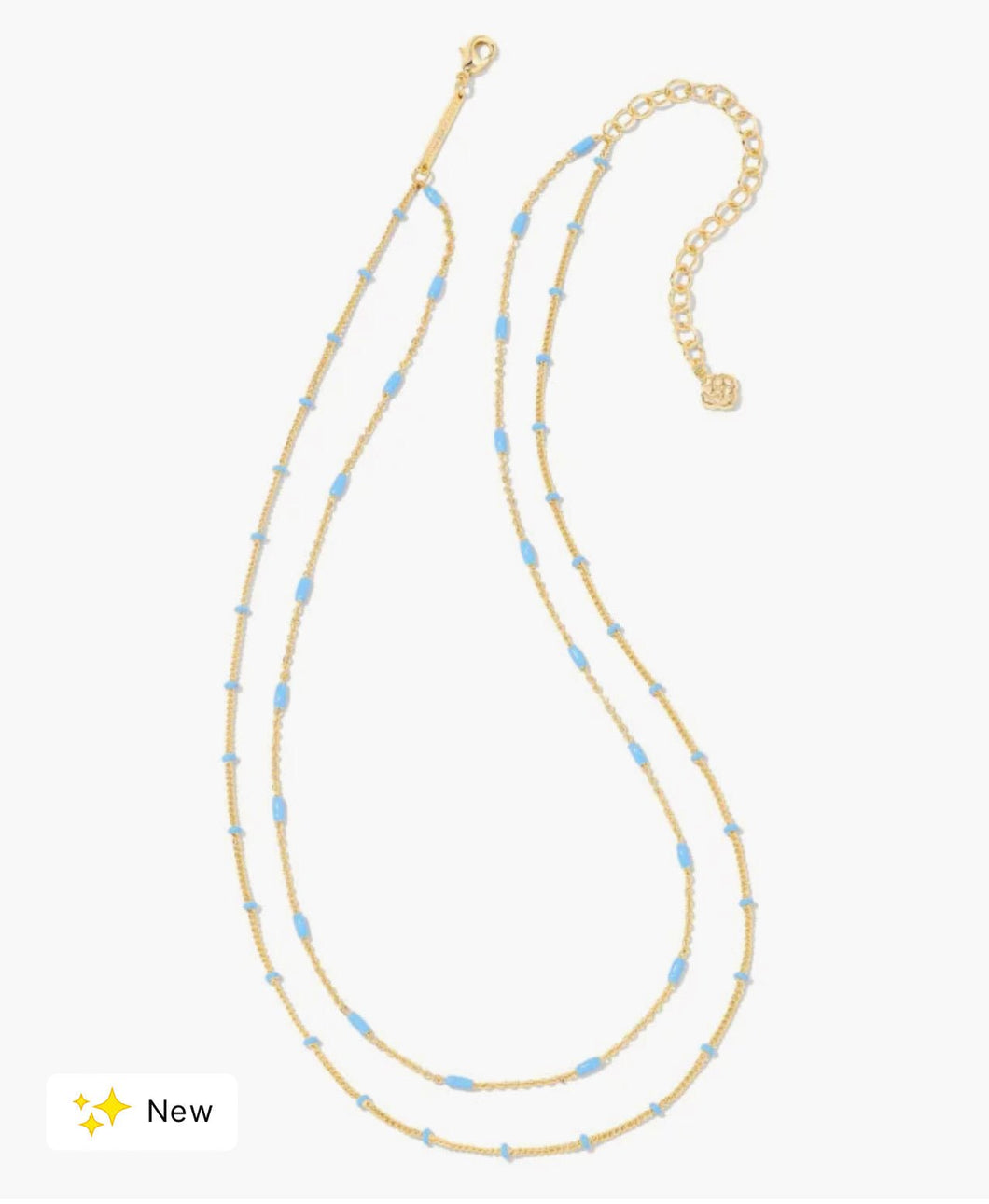 KENDRA SCOTT Dottie Gold Multi Strand Necklace in Periwinkle # 9608853582