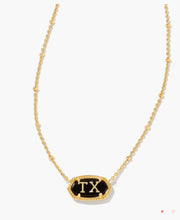 Load image into Gallery viewer, Kendra Scott-Elisa Gold Texas Necklace in Black Agate 9608854925