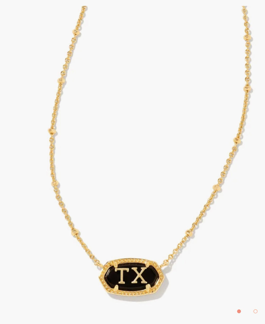 Kendra Scott-Elisa Gold Texas Necklace in Black Agate 9608854925