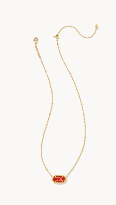 Kendra Scott-Elisa Gold Metal Texas Necklace in Red Illusion 9608853978