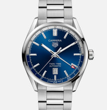 Load image into Gallery viewer, Tag Heuer-CARRERA TWIN-TIME TWIN-TIME Automatic Watch, 41 mm, Steel WBN201A.BA0640
