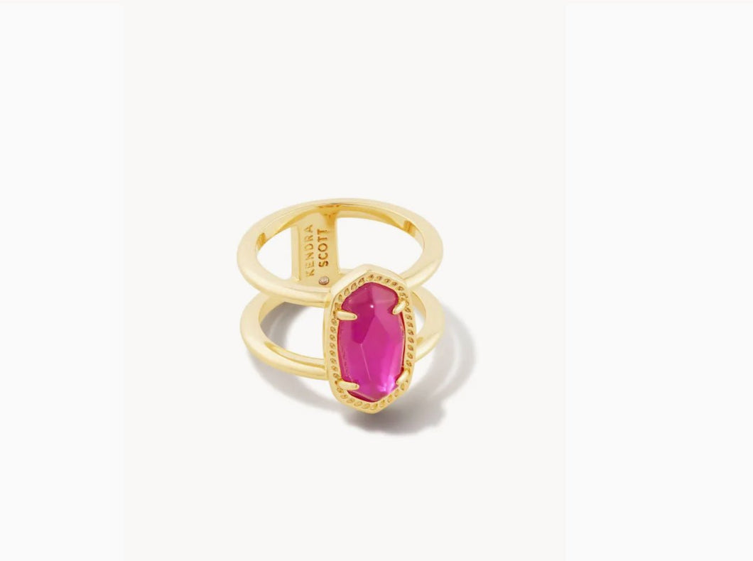 Kendra Scott-Elyse Gold Ring in Azalea Illusion 9608855929 Size 5