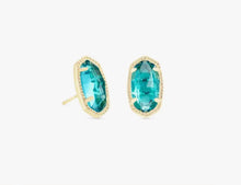 Load image into Gallery viewer, KENDRA SCOTT Ellie Gold Stud Earrings in London Blue # 4217715383