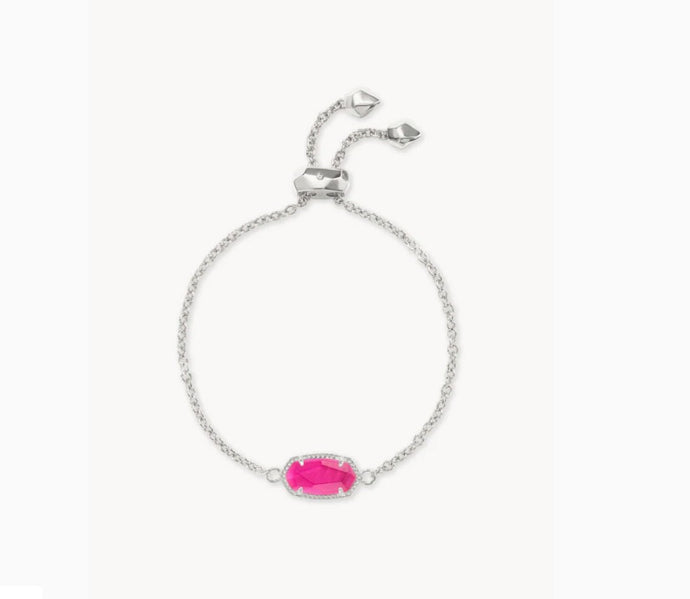 Kendra Scott-Elaina Silver Metal Adjustable Chain Bracelet in Azalea Illusion 9608800214