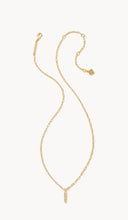 Load image into Gallery viewer, Kendra Scott-Crystal Letter I Gold Short Pendant Necklace in White Crystal 9608856820