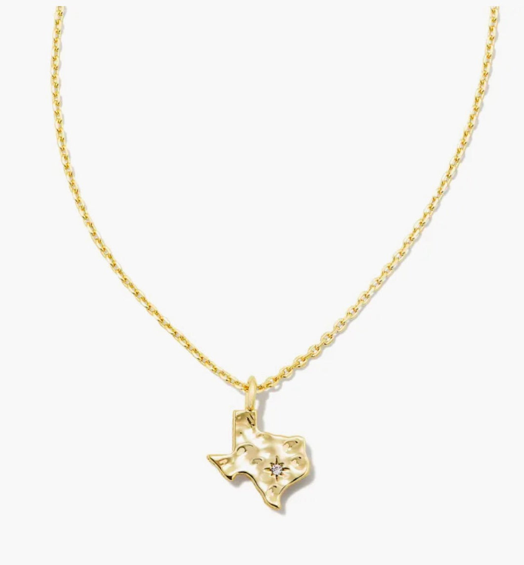 KENDRA SCOTT Texas Short Pendant Necklace in Gold # 9608857888