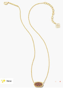 KENDRA SCOTT Elisa Gold Pendant Necklace in Spice Drusy # 9608856988