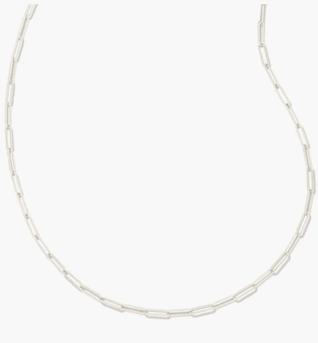 KENDRA SCOTT Courtney Paperclip Necklace in Silver # 9608856212