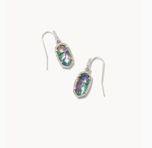 Kendra Scott-Lee Silver Metal Drop Earrings in Lilac Abalone 9608802142
