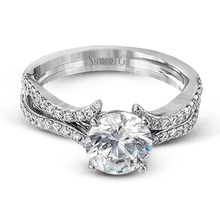 Load image into Gallery viewer, SIMON G 18K GOLD WHITE DR351 ENGAGEMENT RING - M&amp;R Jewelers